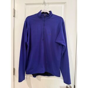 Patagonia Mens Purple Quarter Zip Pullover Long Sleeve Mock Neck Shirt Large USA